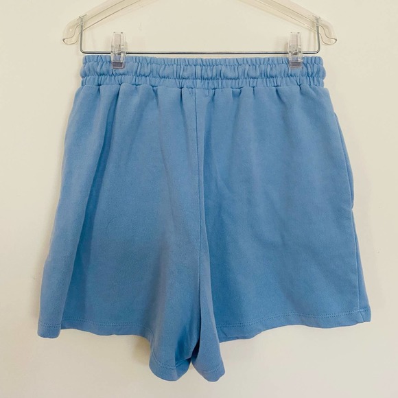 Cotton On Womens Baby Blue High Waist Comfy Elastic Summer Sweat Shorts - Picture 4 of 8